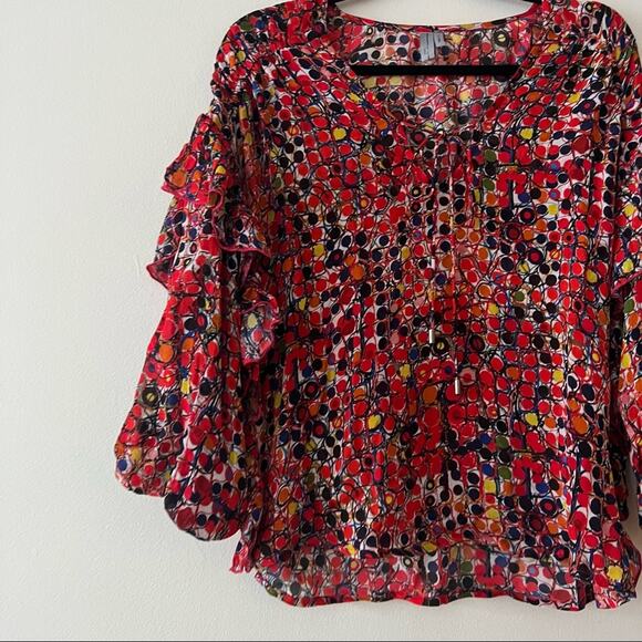 Anthropologie Bl-nk London Colorful Printed Naomi Blouse - Picture 4 of 8